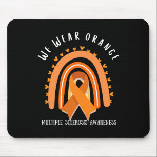Alfombrilla De Ratón Naranja De Uso Para La Conciencia De La Esclerosis