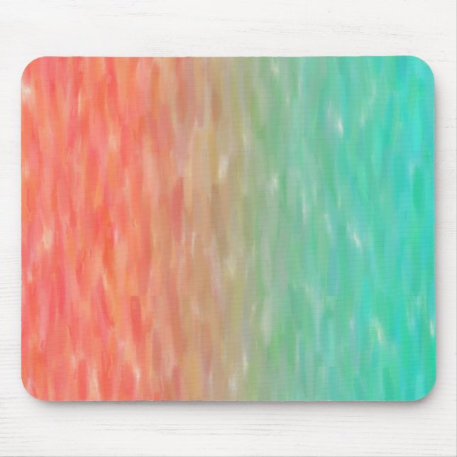 Alfombrilla De Ratón Naranja del trullo de la acuarela de Ombre del (Frente)