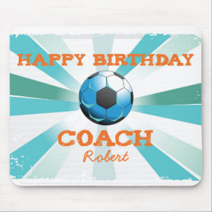 Alfombrilla De Ratón Naranja/estreno Verde azulado/azul del entrenador 