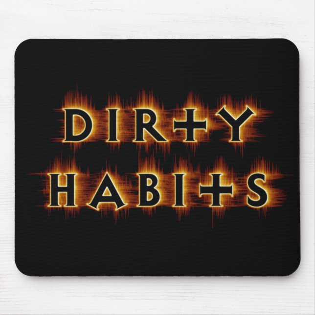 Alfombrilla De Ratón Naranja Flash Dirty Habits Mousepad (Frente)