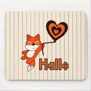 Alfombrilla De Ratón Naranja fox con almohadilla de ratón de gel de cor