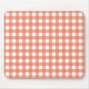 Alfombrilla De Ratón Naranja gingham