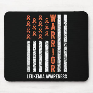 Alfombrilla De Ratón Naranja guerrero Ribbon Leukemia Conciencia sobre 