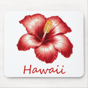 Alfombrilla De Ratón Naranja hawaii hibiscus