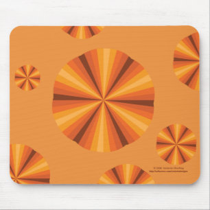 Alfombrilla de ratón naranja ilusión óptica