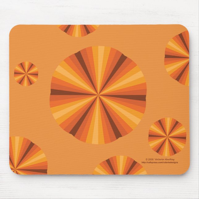 Alfombrilla de ratón naranja ilusión óptica (Frente)