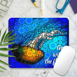 Alfombrilla De Ratón Naranja Jellyfish Blue Ocean Go con guión de flujo<br><div class="desc">"Ve con el flujo". Dé una lección a esta medusa amarilla naranja flotando en el azul turquesa del océano y deje que la vida siga su curso cada vez que use este espectacular biombo fotográfico de moda y colores vivos. ¡Hace un gran regalo para ti o para alguien especial! Usted...</div>