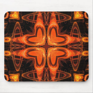 Alfombrilla De Ratón Naranja Kaleidoscope 03