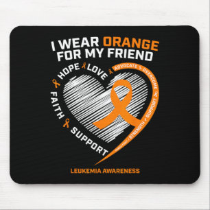 Alfombrilla De Ratón Naranja Leucemia Awareness Frits Gifts Hombres Muj