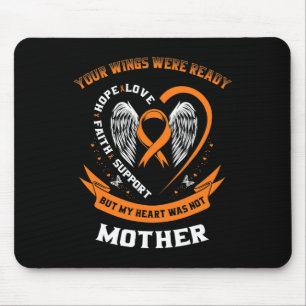 Alfombrilla De Ratón Naranja Leukemia Conciencia Mamá Tus Alas Fueron L