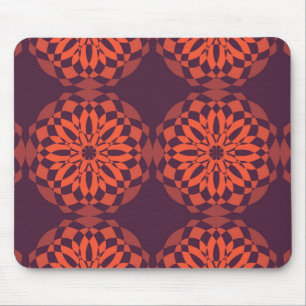 Alfombrilla De Ratón Naranja morado fresco, único, moderno abstracto de