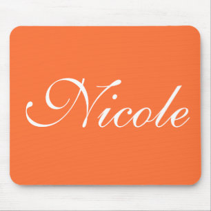 Alfombrilla De Ratón Naranja Mousepad, nombre personalizado