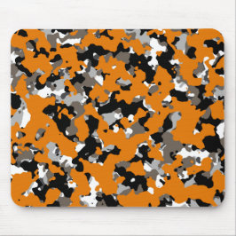 Alfombrilla De Ratón Naranja Negro Gris Camuflaje Tan Impresión Camufla