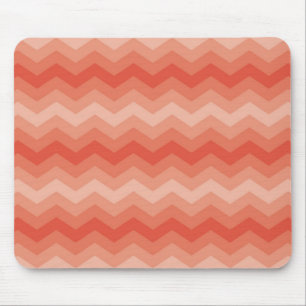 Alfombrilla De Ratón Naranja Peach Chevron