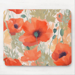 Alfombrilla De Ratón Naranja Poppy Meadow
