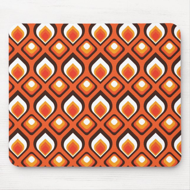Alfombrilla De Ratón Naranja psicodélico (Frente)