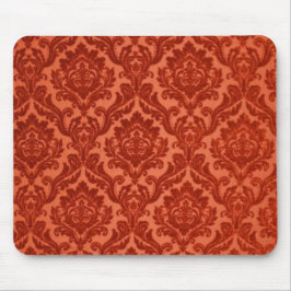 Alfombrilla De Ratón Naranja quemado Damask Mousepad