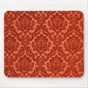 Alfombrilla De Ratón Naranja quemado Damask Mousepad