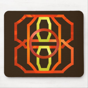 Alfombrilla De Ratón Naranja retro de los años 1970