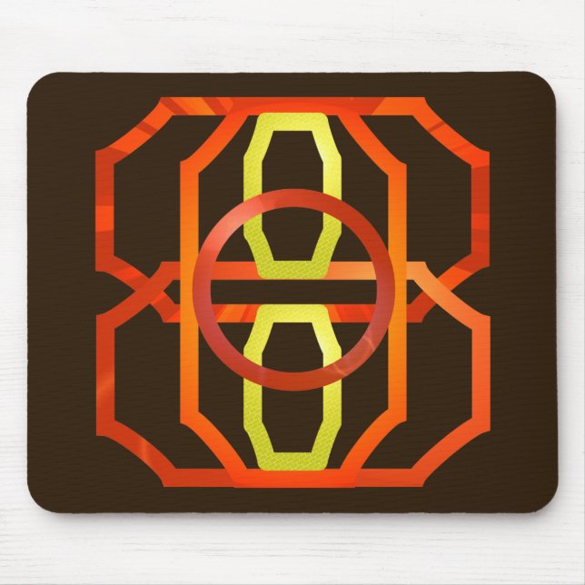 Alfombrilla De Ratón Naranja retro de los años 1970 (Frente)