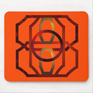 Alfombrilla De Ratón Naranja retro de los años 1970