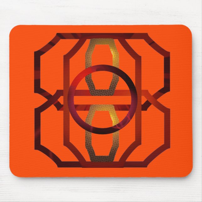 Alfombrilla De Ratón Naranja retro de los años 1970 (Frente)