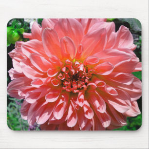 Alfombrilla De Ratón Naranja rojo Dhalia Flower Mousepad