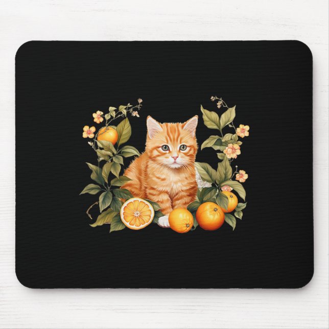 Alfombrilla De Ratón Naranja Tab Funny Cat Parody Cat Lover Gift (Frente)