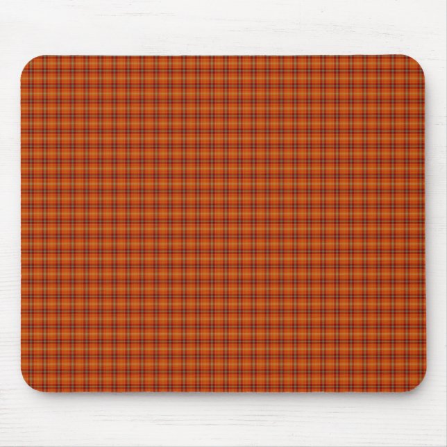 Alfombrilla De Ratón Naranja Tartan Mousepad (Frente)