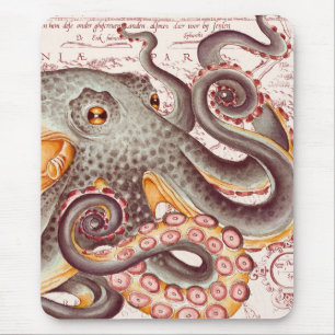 Alfombrilla De Ratón Naranja Tentacles Tentacles Octopus Tentacles Vint