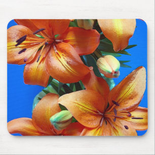 Alfombrilla De Ratón Naranja tigre lily flores imprimir mousepad