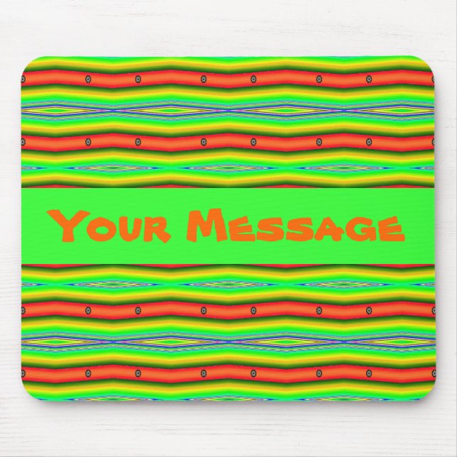 Alfombrilla De Ratón naranja verde claro (Frente)