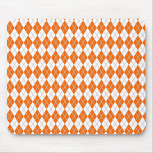 Alfombrilla De Ratón Naranja y arglos blancos