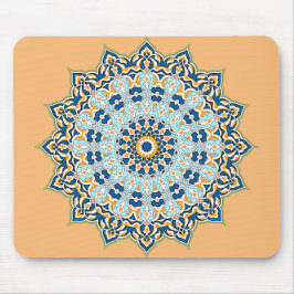 Alfombrilla De Ratón Naranja y azul Mandala Mousepad