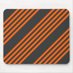 Alfombrilla De Ratón Naranja y carbón vegetal cinco rayas