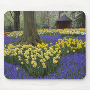 Alfombrilla De Ratón Narcisos, jacintos de uva y jardín de tulipanes,