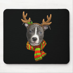 Alfombrilla De Ratón Nariz azul Navidades de Pitbull Mascota de renos P