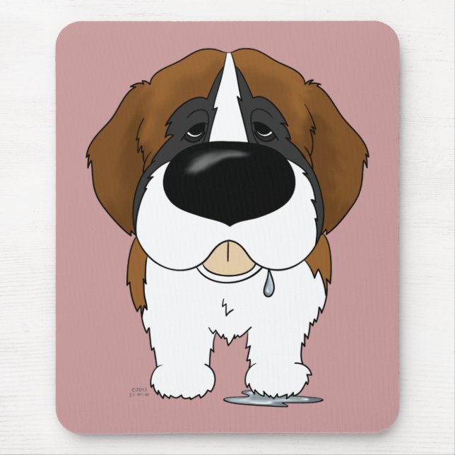 Alfombrilla De Ratón Nariz grande St Bernard (Frente)