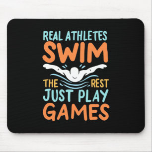 Alfombrilla De Ratón Natación de los verdaderos atletas