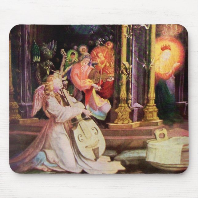 ALFOMBRILLA DE RATÓN NATIVIDAD CON ÁNGELES - MAGIA DE NAVIDADES (Frente)