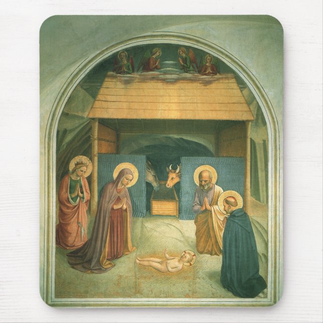Alfombrilla De Ratón Natividad de Fra Angelico (Frente)