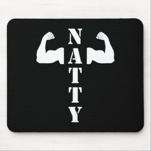 Alfombrilla De Ratón Natty Natural Muscles Bodybuilding Funny Gym Weigh