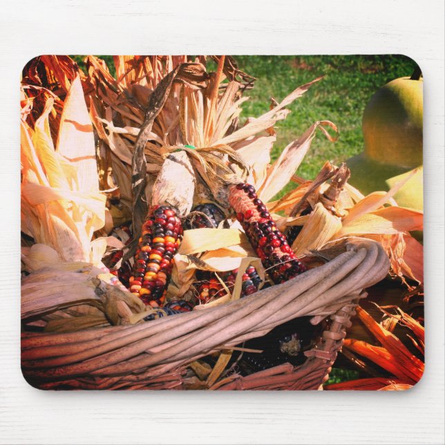 Alfombrilla De Ratón Naturaleza de la cesta de mimbre del maíz indio (Frente)