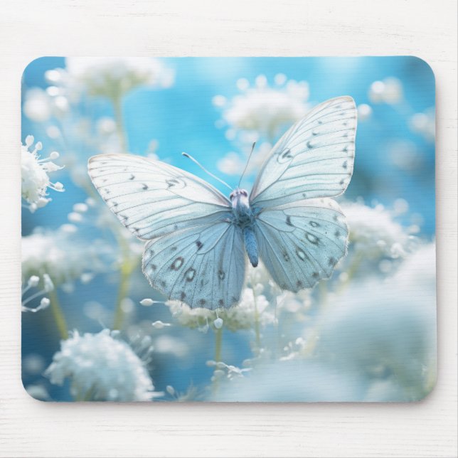 Alfombrilla De Ratón Naturaleza de la flor de mariposa Serene Tranquilo (Frente)