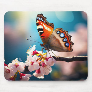 Alfombrilla De Ratón Naturaleza de la flor de mariposa Serene Tranquilo