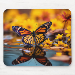 Alfombrilla De Ratón Naturaleza de la flor de mariposa Serene Tranquilo