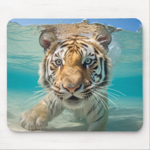 Alfombrilla De Ratón Naturaleza de leopardo animal divertida jugando al