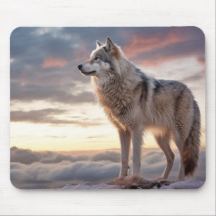 Alfombrilla De Ratón Naturaleza de los animales lobo