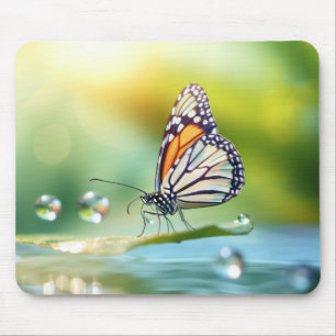 Alfombrilla De Ratón Naturaleza de los bosques de mariposa Serene Tranq