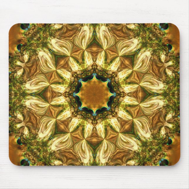 Alfombrilla De Ratón Naturaleza dorada Mandala Mousepad (Frente)